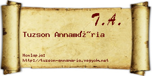 Tuzson Annamária névjegykártya