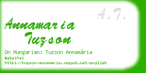 annamaria tuzson business card